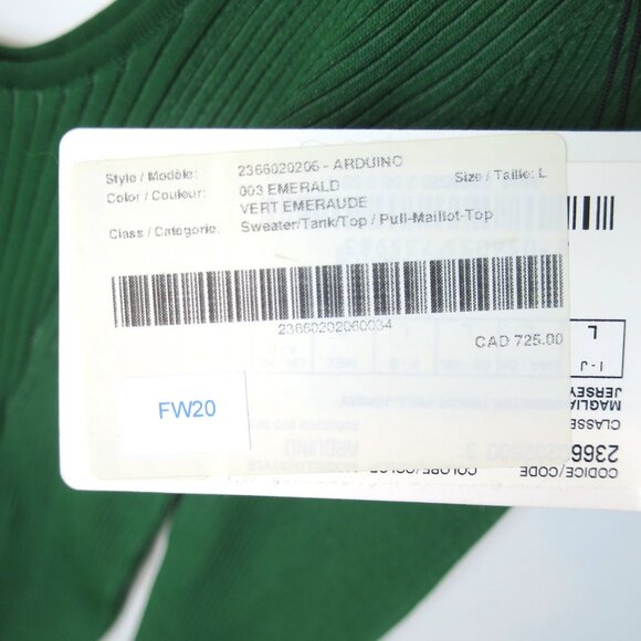 Sportmax MaxMara Scoop Neck Ribbed Knit Top Size L - Picture 7 of 14